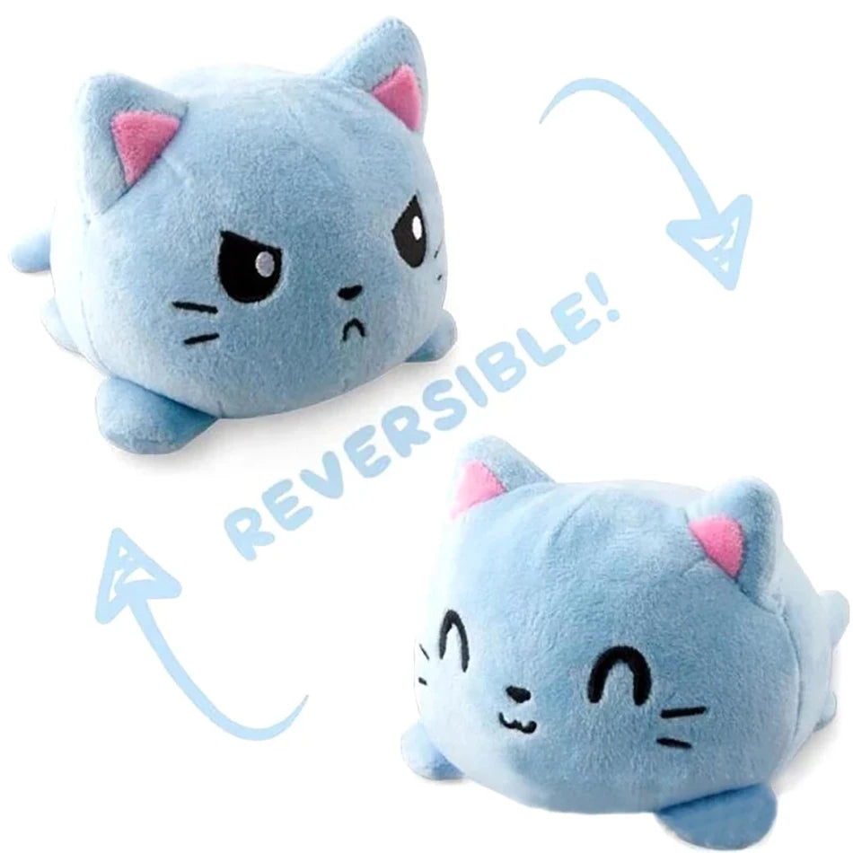 Reversible Flip Cat Plush Stuffed Toy Soft Animal Home Accessories Cute Animal Doll Children Gifts Baby Companion Plush Toy